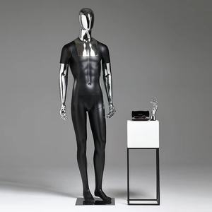 Modelo masculino Accesorios de disfraz de cuerpo completo Colgador de exhibición de ropa negra Exhibición de maniquí masculino - Product Image 6