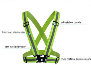 Murah tinggi cahaya hitam elastis Berlari reflektif dicetak <span class=keywords><strong>harness</strong></span> untuk dewasa - Product Image 5