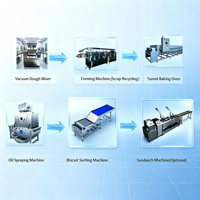 Ligne de production industrielle de biscuits de haute qualité, machine à fabriquer des biscuits croustillants, des biscuits aux noix, des biscuits Marie