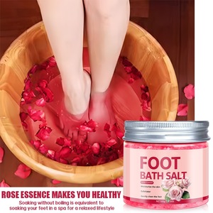 Sales de Baño Transparentes con Sal Marina de Rosas 60g para Adultos, <span class=keywords><strong>Exfoliante</strong></span> para Pies y Ducha - Product Image 1