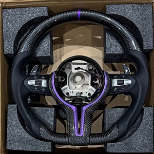 Volante de Fibra de Carbono Morado Compatible con <span class=keywords><strong>BMW</strong></span> F30 F20 F10 F34 F35 F32 F33 F36 F36 F80 E90 E70 E80 E60 X3 X4 X5 M2 M3 M4 M5 - Product Image 1