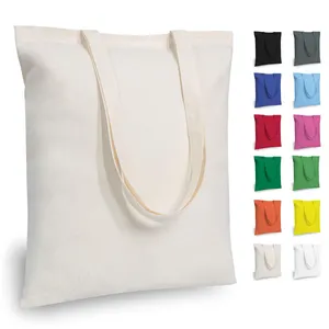 Customized Large Capacity Canvas Tote Bag Wholesale Plain Organic Reusable Foldable Cotton Canvas Shopping Bag