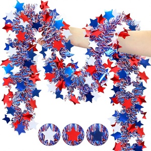 Guirnalda Decorativa con Diseño de Capitán América para el Día Nacional de China y el Día de la Independencia, con Forma de Estrella de Cinco Puntas, Material PET - Product Image 1