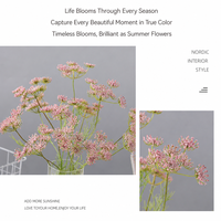 Petits bouquets de fleurs artificielles Bai Si Cao, accessoires de plantes vertes, fausses fleurs pour décoration de mariage et de fête, artisanat botanique artificiel