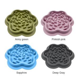 Tapis de gamelle pour animaux de compagnie en silicone durable gravé au laser, antidérapant, anti-glouton, pour l'alimentation lente des chiens - Product Image 5