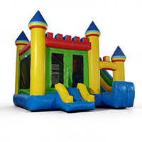 Château gonflable commercial pour enfants, matériau PVC haute résistance, capacité 500 kg, structure de saut sécurisée, universel