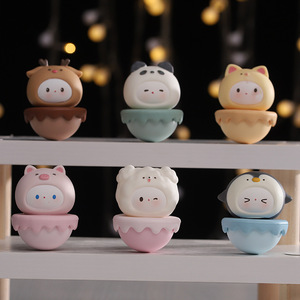 Figuras Roly-Poly con temática de mascotas, juguetes de PVC para aliviar el estrés, adornos de animales de dibujos animados para niños, regalos de cumpleaños - Product Image 1
