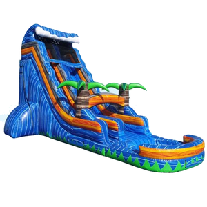 Piscine gonflable avec <span class=keywords><strong>toboggan</strong></span> <span class=keywords><strong>aquatique</strong></span> TSUNAMI pour enfants, prix avantageux, PVC imperméable et ignifuge, installation facile, taille personnalisable - Product Image 1