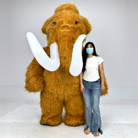 Costume de mascotte gonflable en peluche sur mesure pour adulte, motif éléphant ou mamouth, idéal pour les spectacles extérieurs et les défilés