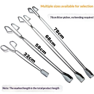 Pinces à déchets électroplaquées BD-23 pour l'assainissement et la manipulation du <span class=keywords><strong>charbon</strong></span> de <span class=keywords><strong>barbecue</strong></span> - Product Image 2