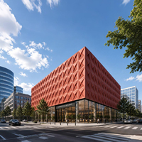 Revêtement en panneaux d'aluminium modulaires PVDF / Revêtement en poudre ignifuge et imperméable pour système de façade de bâtiment commercial