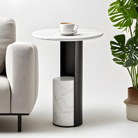 Table console minimaliste italienne en pierre naturelle, table d'appoint moderne pour entrée, canapé ou chevet