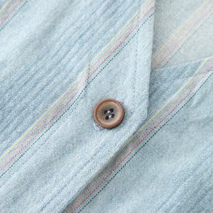 فساتين نسائي صيفي مخصصة فضفاضة 100% قطن بدون أكمام زرقاء سماء برقبة حرف V فستان أبيض مثير مخطط طويل على شكل حرف V فستان مستقيم للنساء المملكة المتحدة - Product Image 4