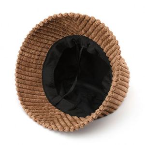 2025 Winter New Arrival Retro Corduroy Bucket <b>Hat</b> Solid Color Warm Cold-proof Outdoor Travel Fishermen <b>Hat</b> - Product Image 4