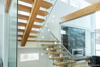 ECT Fabriqué en Chine Mono Stringer Acier Bois Escalier Droit Design Mono Stringer Escalier