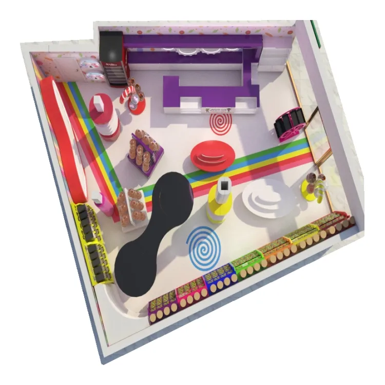 Candy Shop Interior Design Candy Store Layout 3D Image For Sweet/Candy Shop