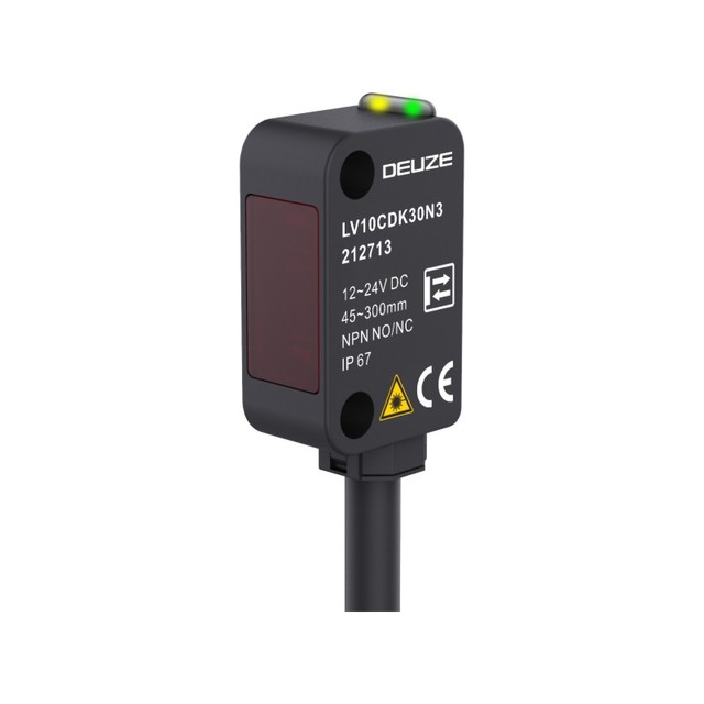 High-Performance Super Small Square LV10CTK03P3 Diffuse Reflection Laser Sensor 12-24VDC IP67 PNP Output Detect Distance 3m