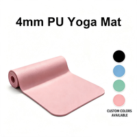 Tapis de fitness pliable en PU personnalisé OEM, forme rectangulaire, antidérapant, anti-humidité, tapis de voyage pour les cours de sport en studio