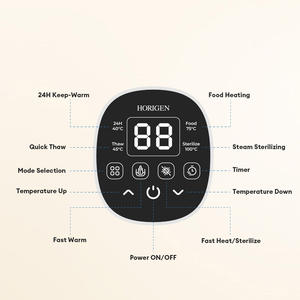 Robot culinaire multifonction CE sans BPA 200W pour bébé, chauffe-biberon électrique double avec écran LCD - Product Image 2