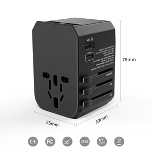 Quốc tế 4 Port USB 42 W PD du lịch adapter sạc điện thoại di động tường sạc nhiều usb <span class=keywords><strong>adaptor</strong></span> MỸ AUS EU ANH cắm - Product Image 4