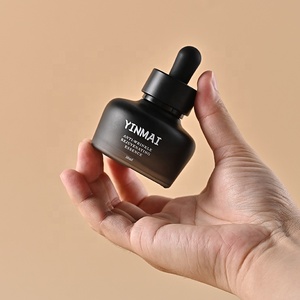 ขวดหยดแก้วสำหรับน้ำมันหอมระเหยหรือเซรั่ม ยี่ห้อ Luxury Yinmai Cosmetic ขนาด 30 มล. 1 ออนซ์ สีดำ พร้อมหลอดหยดสีดำ - Product Image 4