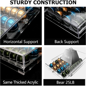 Nouveau Design pour <span class=keywords><strong>Nespresso</strong></span> <span class=keywords><strong>Vertuo</strong></span> Pod 32 pièces grande Capsule pour café magasin acrylique café tiroir organisateur - Product Image 4
