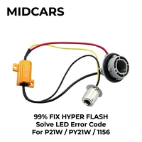 Ampoule LED P21W Py21W 1156 avec résistance de charge et décodeur pour corriger les clignotants hyper-rapides Ba15S Bau15S – Kit d'éclairage modifié