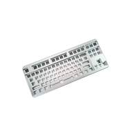 Clavier mécanique personnalisé en aluminium et acier inoxydable 60 % pour pièces usinées CNC, finition anodisée, connectivité USB-C, compact