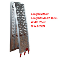 Rampe de chargement pliable en aluminium pour VTT, capacité 750 lb, 1 pièce, pour tondeuses à gazon, remorques, camions pick-up, motos tout-terrain
