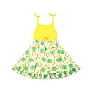 Vestidos de Fiesta para Bebés, Vestidos de Tirantes para el Día de San Patricio, Vestidos de Verano para Niñas, Vestidos Cómodos para Niñas - Product Image 1