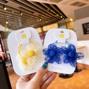 Nuevo lazo para el pelo de estilo coreano con bonitos puntos de polka, malla, botones y flores, accesorio para el cabello de niñas, diadema, tocado. - Product Image 3