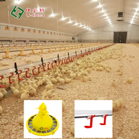 Équipement d'élevage avicole, équipement d'élevage au sol automatique avec système d'alimentation et d'abreuvement