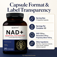 Capsules ACORN OEM à Marque Privée 11 en 1 NAD Resvératrol Astaxanthine Soutien Énergétique Compléments NAD en Capsules