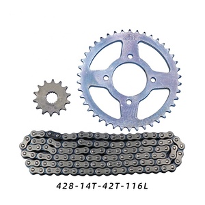 Giá tốt Phụ tùng xe máy 428 15t 41T 116L bánh và chuỗi hoàn chỉnh bộ truyền động cho Honda <span class=keywords><strong>cg150</strong></span> GL125 CB125 - Product Image 4