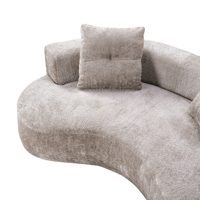 Sofá Seccional Modular Color Camel, Sofás de Corduroy Tipo Nube para Sala de Estar, Sofás Seccionales Modernos Tipo Nube para Dormitorio, Apartamento