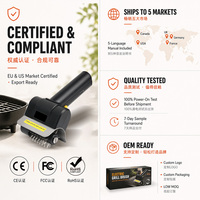 Brosse de nettoyage électrique pour barbecue d'extérieur, haute performance, en acier, avec connecteur Type-C
