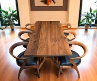 Table basse durable de forme naturelle en noyer Mobilier de maison pour les tables à manger de salon