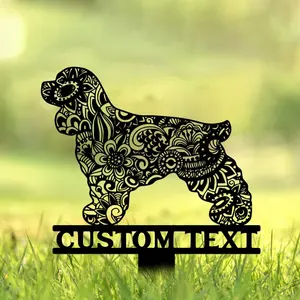 Custom Garden Decor Cocker Spaniel Yard Art Dog Garden Logo Pet Outdoor Yard Memorial For