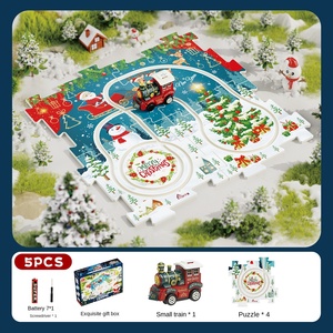 Nuovo Mini Puzzle Natalizio Cross-Border, Veicolo Giocattolo a Frizione in Plastica per Costruzione Scenica Fai-da-Te per Bambini TAGO TOYS 1:20 - Product Image 6