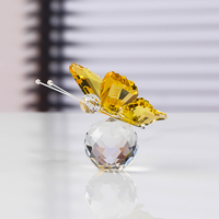 Gros Cadeaux De Mariage En Cristal Coloré Verre Papillon Figurines De Noël Ornements