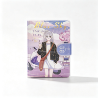Carnet à couverture PVC 50K avec fermeture magnétique, 100 pages colorées, motifs anime et dessins animés, fournitures scolaires pour étudiants, vente en gros