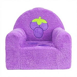 Gift Cute Modern Little Grape <b>Toddler</b> Armchair Children's Furniture Super Soft Velvet Eco-Friendly- Kids Sofa <b>Chair</b> - Product Image 3
