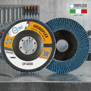 แผ่นเจียร FERVI Disco Lamellare Grindflex ขนาดใหญ่ ปานกลาง ความหยาบ 40 กราเน่ 13300 รอบต่อนาที สำหรับเจียร ซิลิคอนคาร์ไบด์ อะลูมิเนียมออกไซด์ และเพชร - Product Image 2