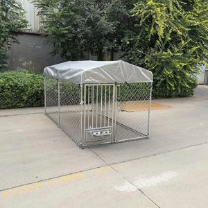 Modern lüks 3x1.5m ağır açık yaz Pet ev mobilya için evcil hayvan çiti katı Metal köpek kafesi - Product Image 1