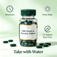 Tablet Permen Herbal Milk Thistle Label Pribadi Campuran Pueraria & Hovenia Tablet Permen Tekan OEM