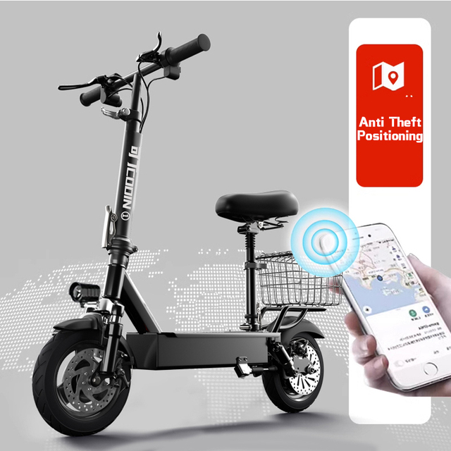 Convenient Adult Electric Scooter with Intelligent Smart Features and Removable Battery for Travel