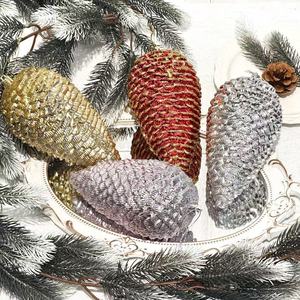 Adornos Navideños de Piñas de Pino de Plástico Brillante de Lujo, Piñas Grandes para Decoración de Árboles de Navidad, Coronas y Guirnaldas - Product Image 6