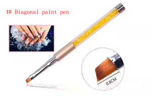 Lot de 5 stylos de dessin pour nail art à effet diamant brisé, pinceaux en fibre synthétique pour peinture gel et manucure - Product Image 5