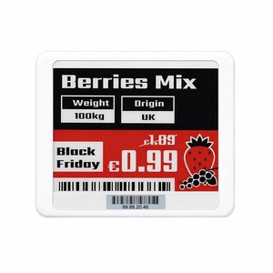Étiquettes de <span class=keywords><strong>prix</strong></span> numériques pour supermarchés, <span class=keywords><strong>écran</strong></span> ABS de 4,2 pouces, étiquette électronique de rayonnage pour magasin de fruits EAS - Product Image 2