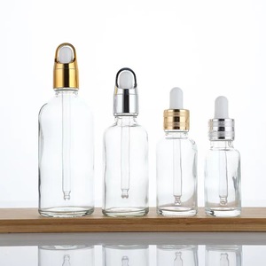 Flaconi Contagocce in <span class=keywords><strong>Vetro</strong></span> <span class=keywords><strong>Trasparente</strong></span> di Lusso da 50ml all'Ingrosso, Logo Personalizzato per Oli Essenziali Cosmetici, Confezione <span class=keywords><strong>Trasparente</strong></span> in Scatola - Product Image 2